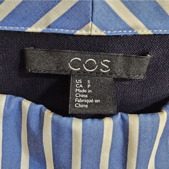 COS Tunic Collared Sweater Shirt Dress Blue Size Small - Picture 5 of 6